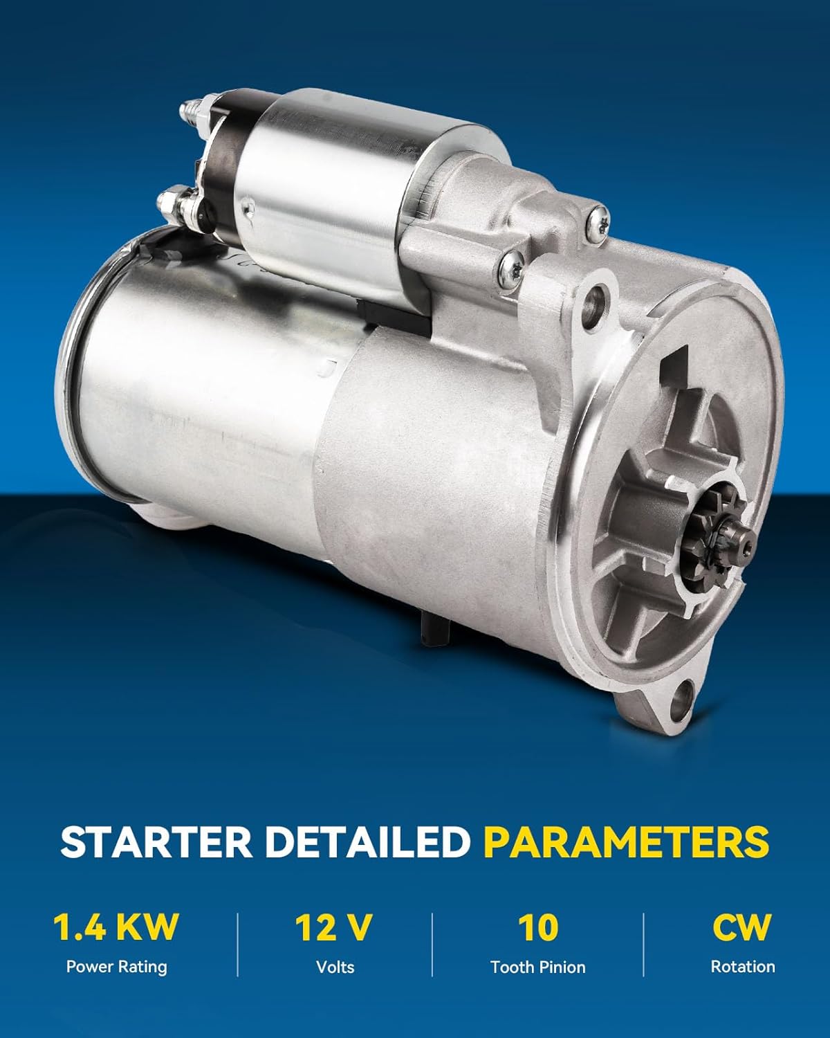 PHILTOP Starter Compatible with 1999-2008 150-f 4.2 Except 2005,2004 for f150 Heritage 4.2L 12V1.4KW CWPMGR10 Tooth Pinion/Teeth