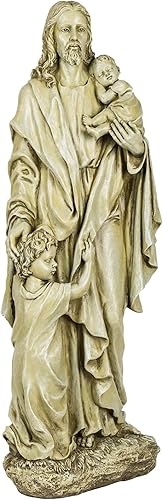 Joseph's Studio by Roman Inc., Jardín de Jesús con los niños, colección de jardín, estatua religiosa, Sagrada familia, Memorial, ángel, santo