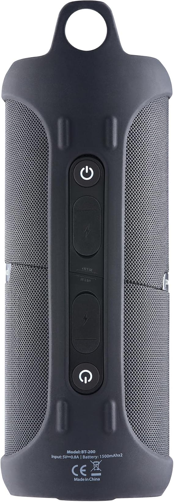 PowerBass BT200 Bluetooth Portable Dual Speaker, Black, IPX7 Waterproof, Splittable Stereo Sound