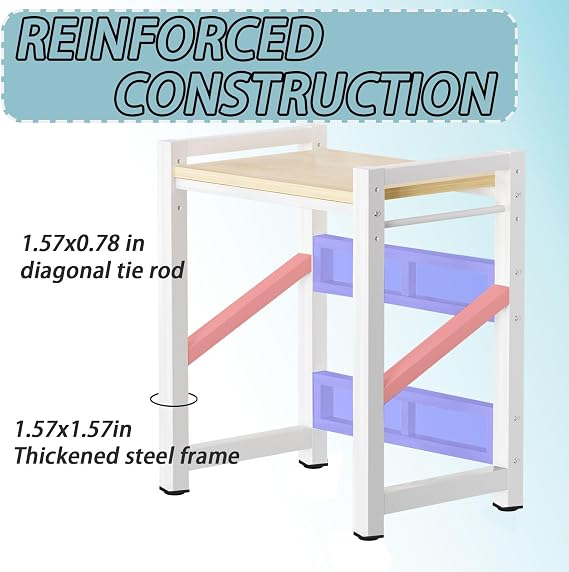 Washer Dryer Stacking Rack Stand with 4 Wheels, Metal Washer and Dryer Shelves with Storage Space, Portable Stacking Kit Washing Machine with Adjustable Plank, for Bathroom