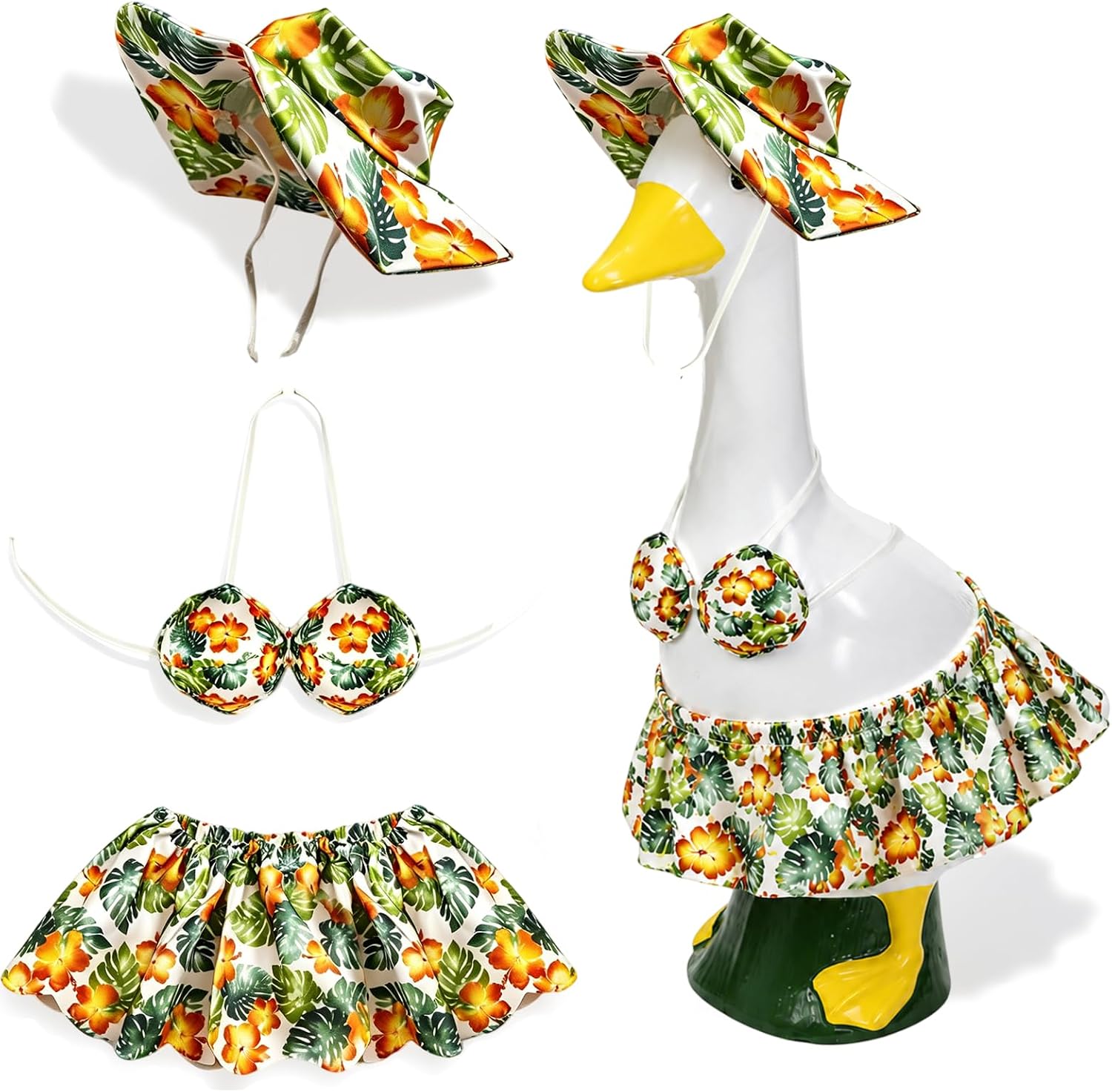 igvean Porch Goose Outfits 23 Inch 3 Pcs Summer Goose Outfit