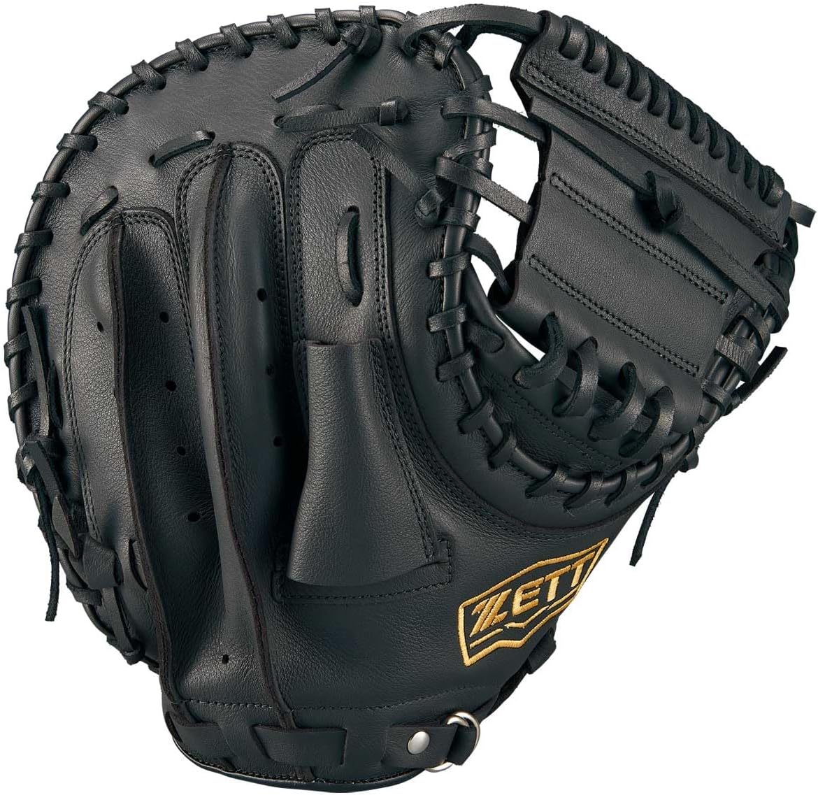 ZETT BSCB56912L Soft Baseball/Softball Catch Mitt, Writex, Right Throw, Black (1900)