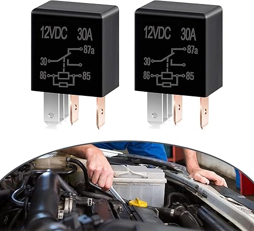 Miniatura 7 de Flygun 4 interruptores de relé de 5 pines para automóvil, relé multiusos de 12 V, enchufe de sistema de motor de automóvil de nailon, relé de 30 A