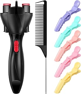 Honoson 7 Pcs Automatic Hair Twister and Braider Set - Electronic Braid Maker Instant Two Strand Twist Machine, Hair Twister Machine with Comb and Clips for Styling(Multicolored)