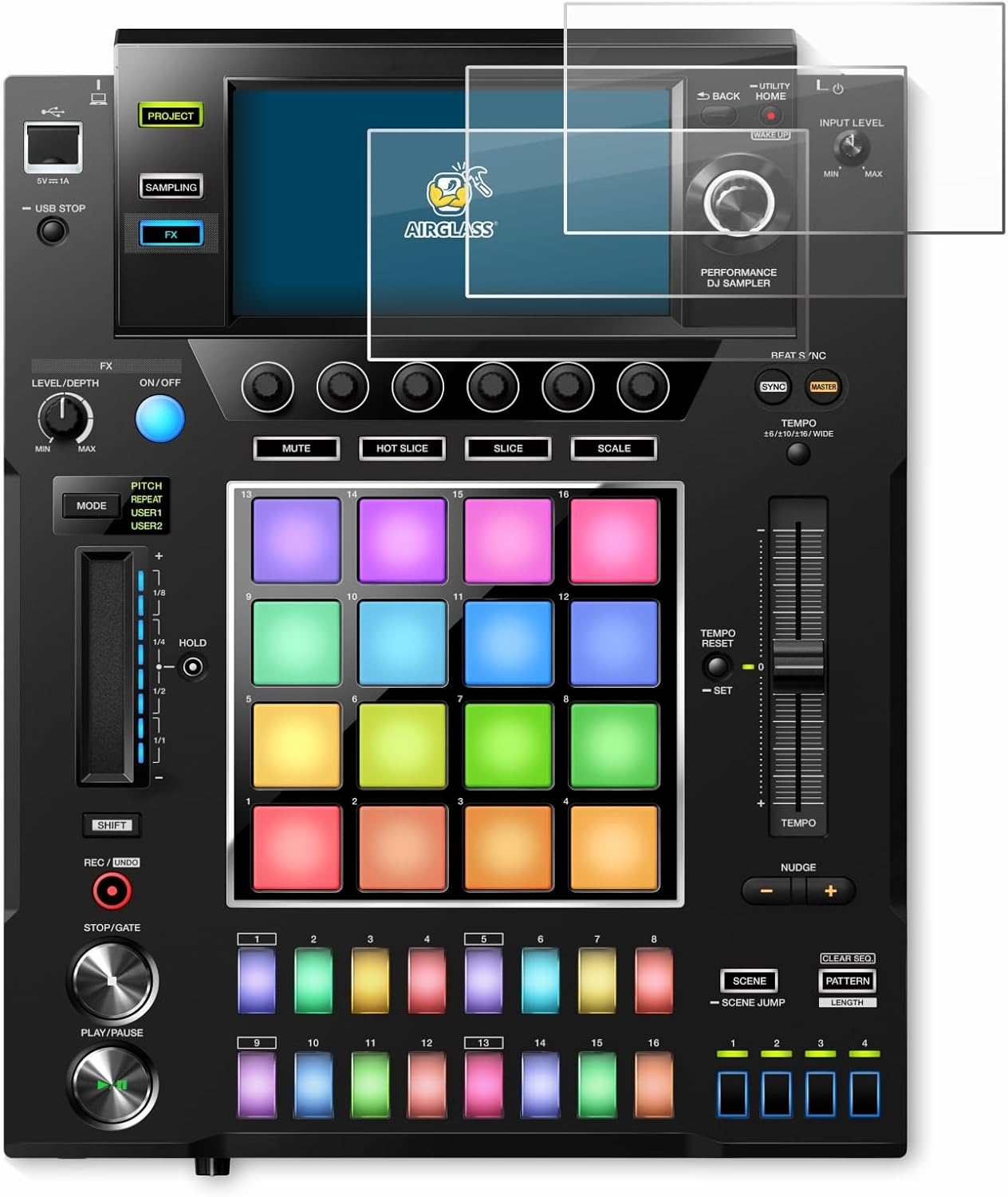 brotect Glass Screen Protector Film Compatible with Pioneer DJS -1000 (6 Pack) - Glass-Foil 9H Protection [Scratch Resistant, High Clarity]