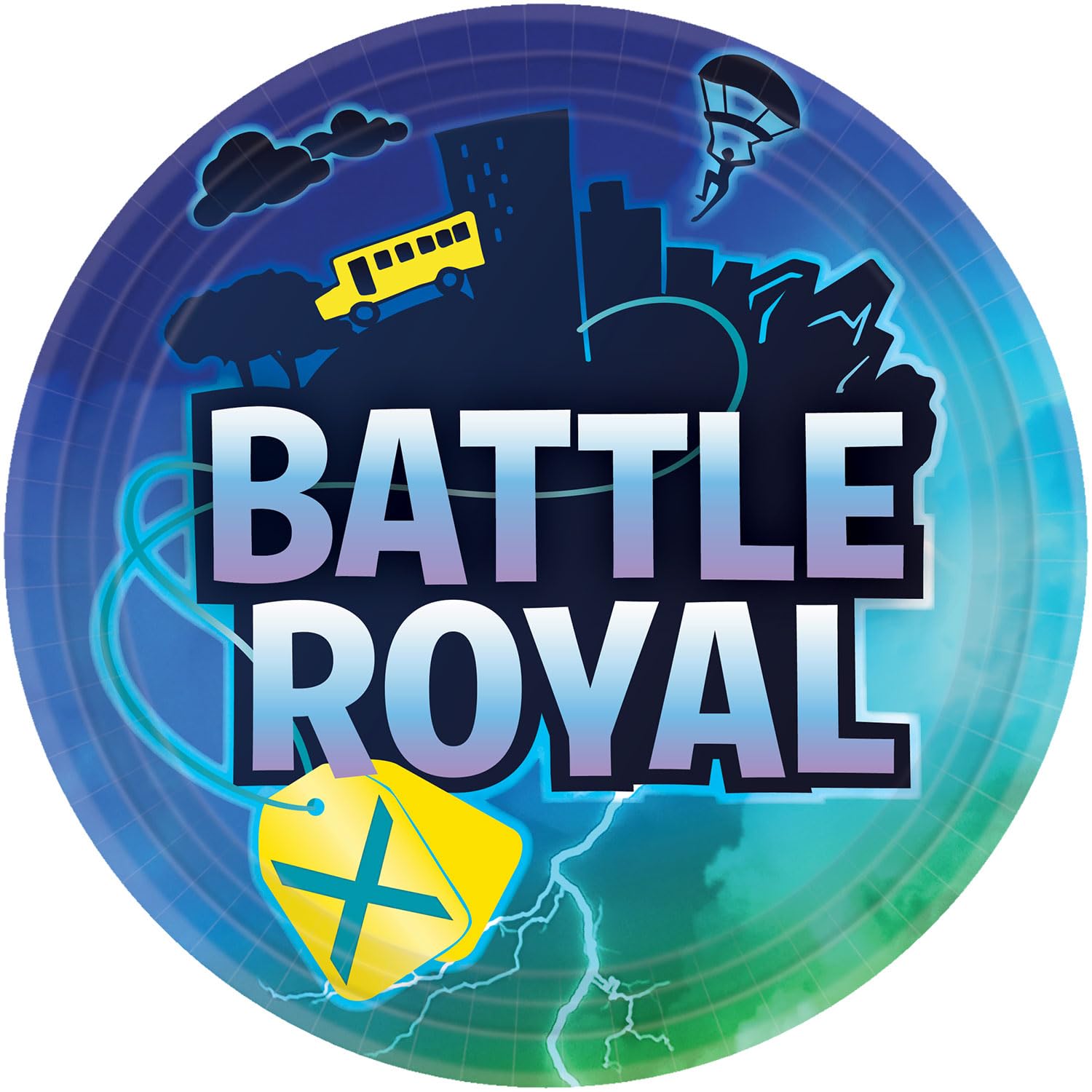 amscan Battle Royal 552412-66 8 Plates Round Paper 23 cm