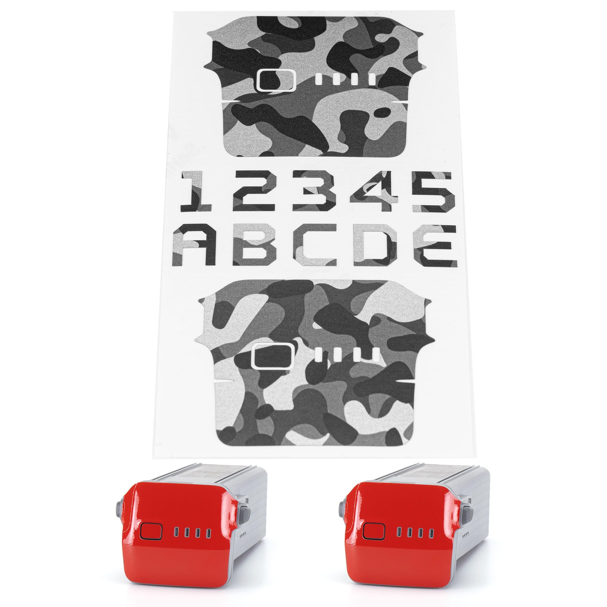 WRAPGRADE Skin Stickers Compatible with DJI Air 3 | Two Batteries (Grayish Camon)