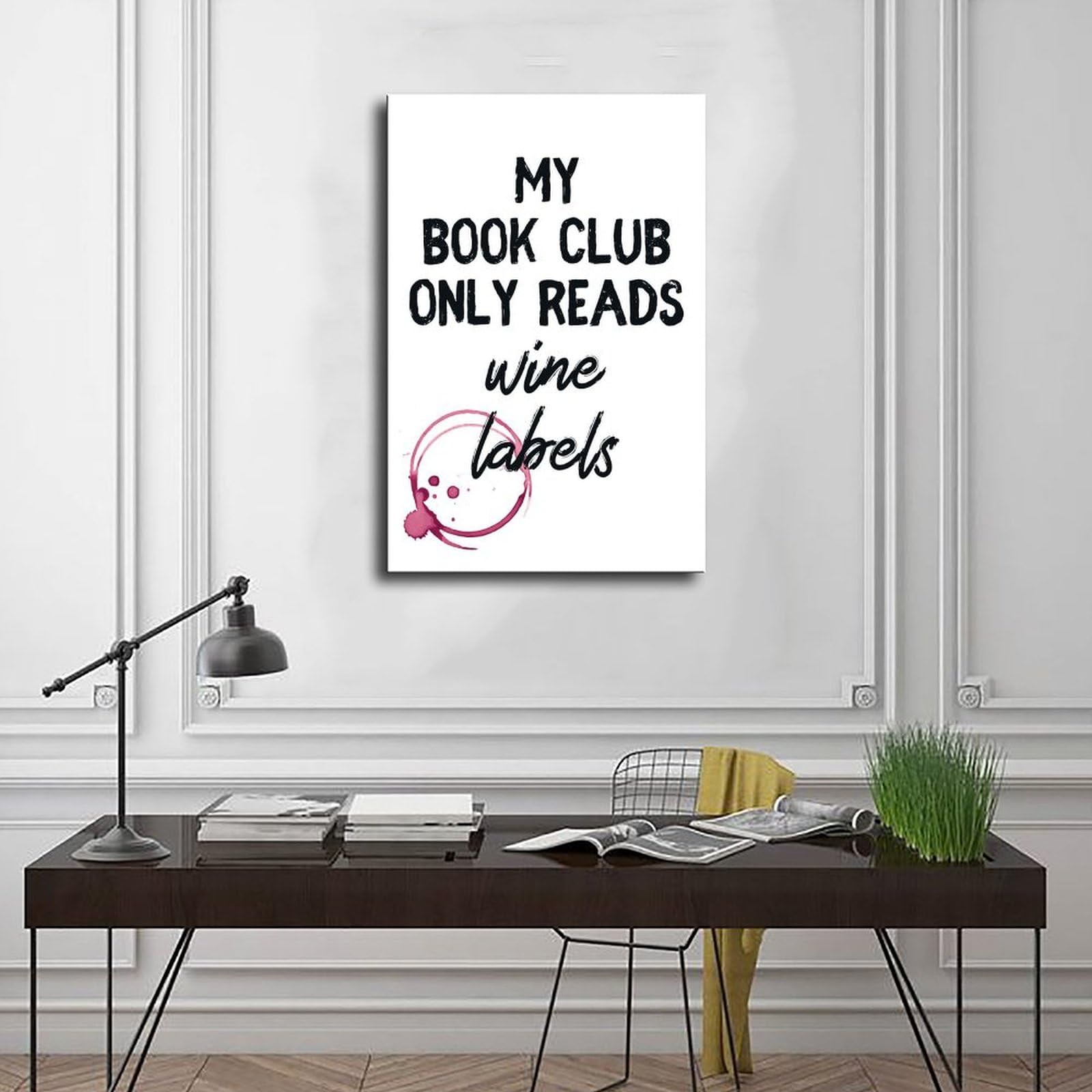 Étiquettes de vin sur toile pour décoration de chambre à coucher, bureau, chambre, cadre cadeau : 30 x 45 cm