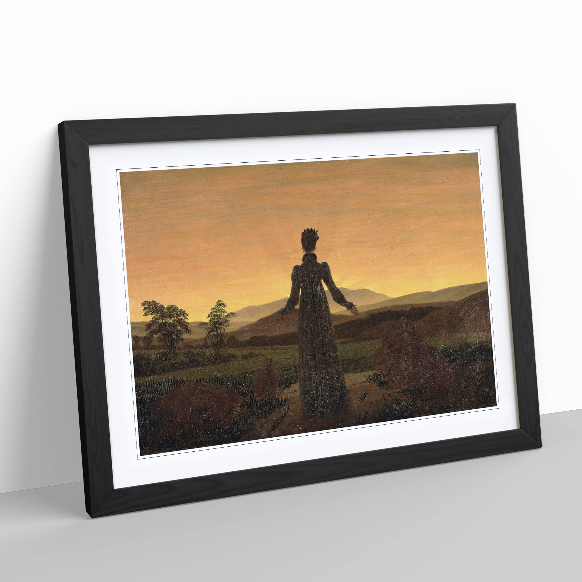 Friedrich Caspar David Woman Before the Rising Sun Classic Painting Framed Wall Art Print - Image 2