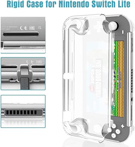 Miniatura 4 de HEYSTOP Switch Lite - Funda con protector de pantalla HD 8 tarjetas de juego tapas de agarre para el pulgar funda protectora para Nintendo Switch