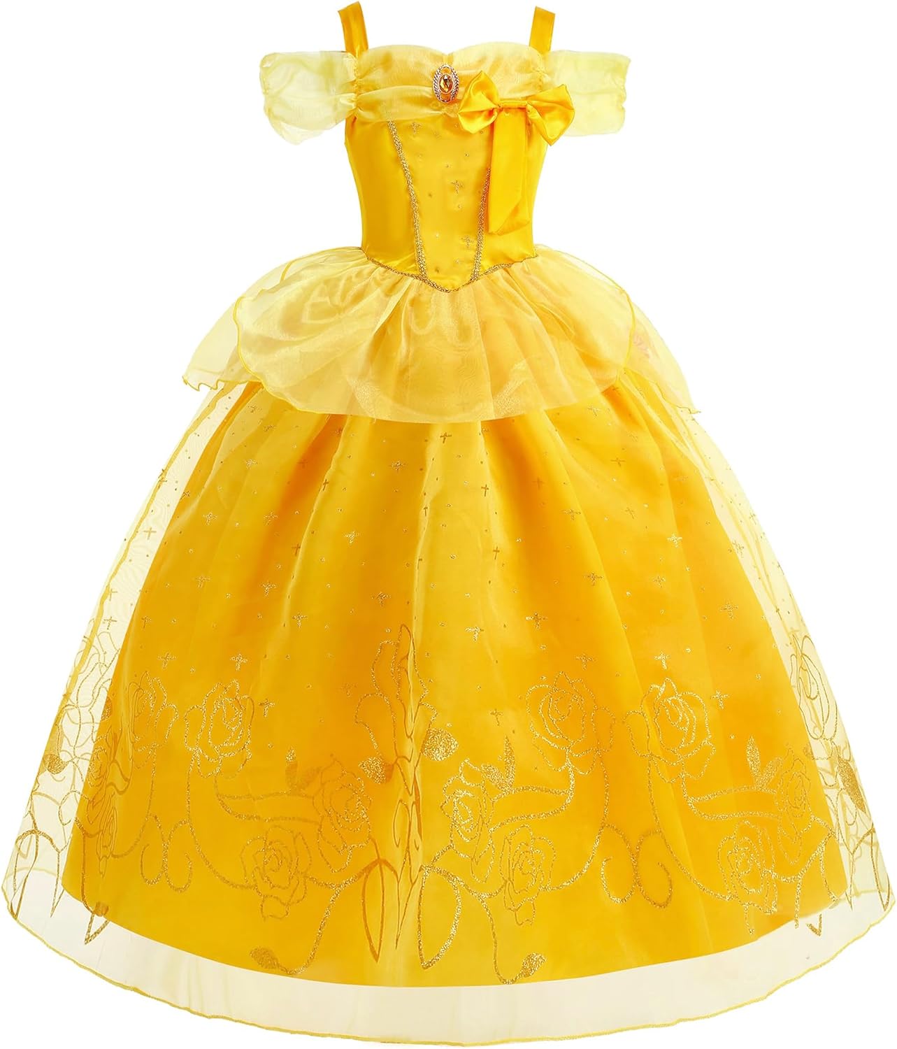 Princess Dress for Girls Princess Dress Up Costume for Kids Halloween Cosplay Birthday Party with Accessories - Image 2