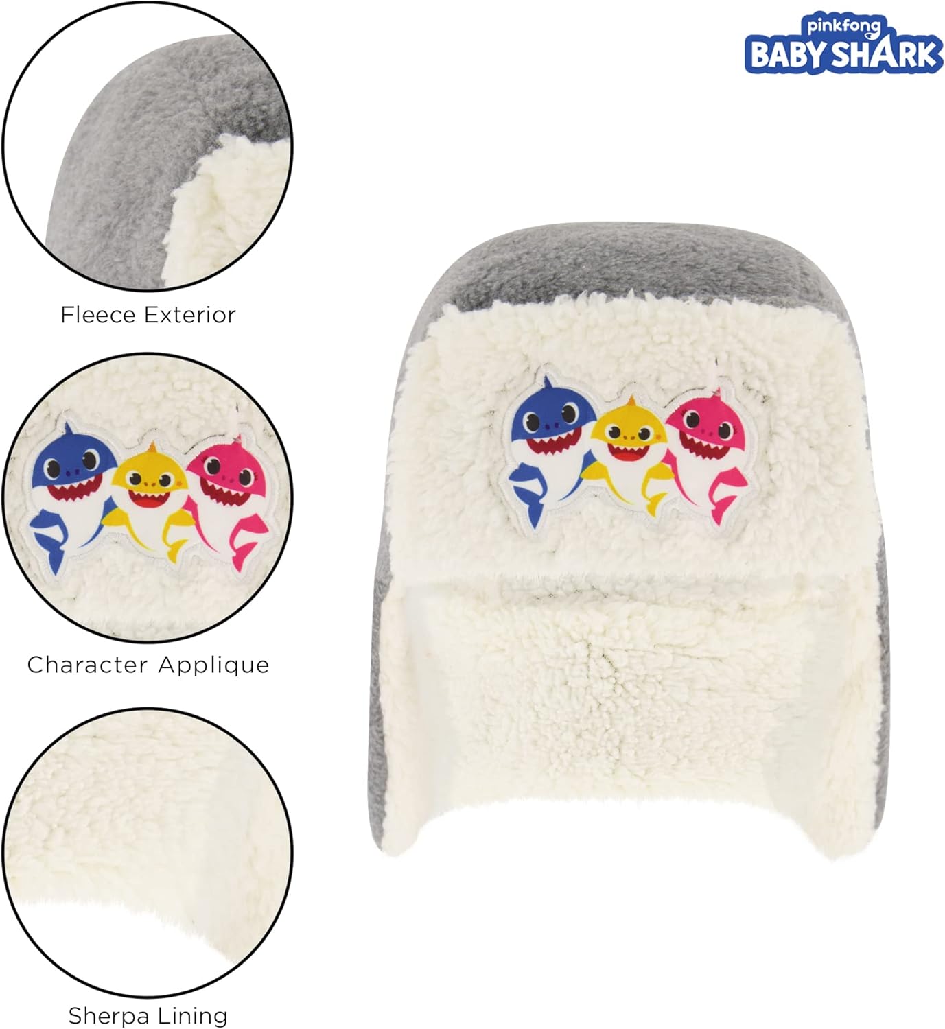 Nickelodeon Boys Winter Hat and Mittens Set, Baby Shark Toddler Beanie for Ages 2-4 - Image 3