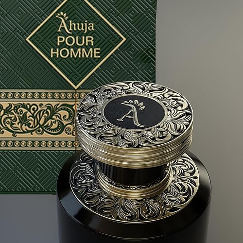 Miniatura 7 de AHUJA Pour Homme Eau de Parfum para hombre, 3.4 onzas líquidas, fragancia de larga duración para hombre con notas cítricas y afrutadas, colonia