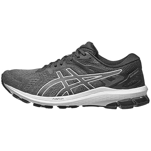 ASICS Men's GT-1000 10 Running Shoes, 11.5, Black/White