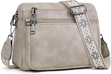 MUIIKOLA Cross Body Bag Women,Crossbody Bags For Ladies,PU Leather Medium Shoulder Handbags Built in Wallet Adjustable wide shoulder straps