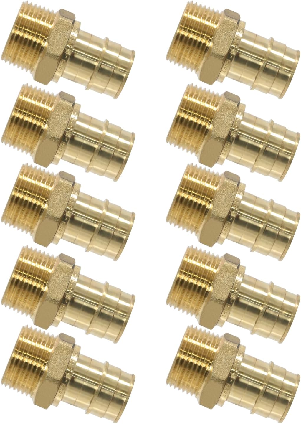 10 Pieces XFITTING 1" Pex A x 1" Male Adapter, F1960 Expansion Male