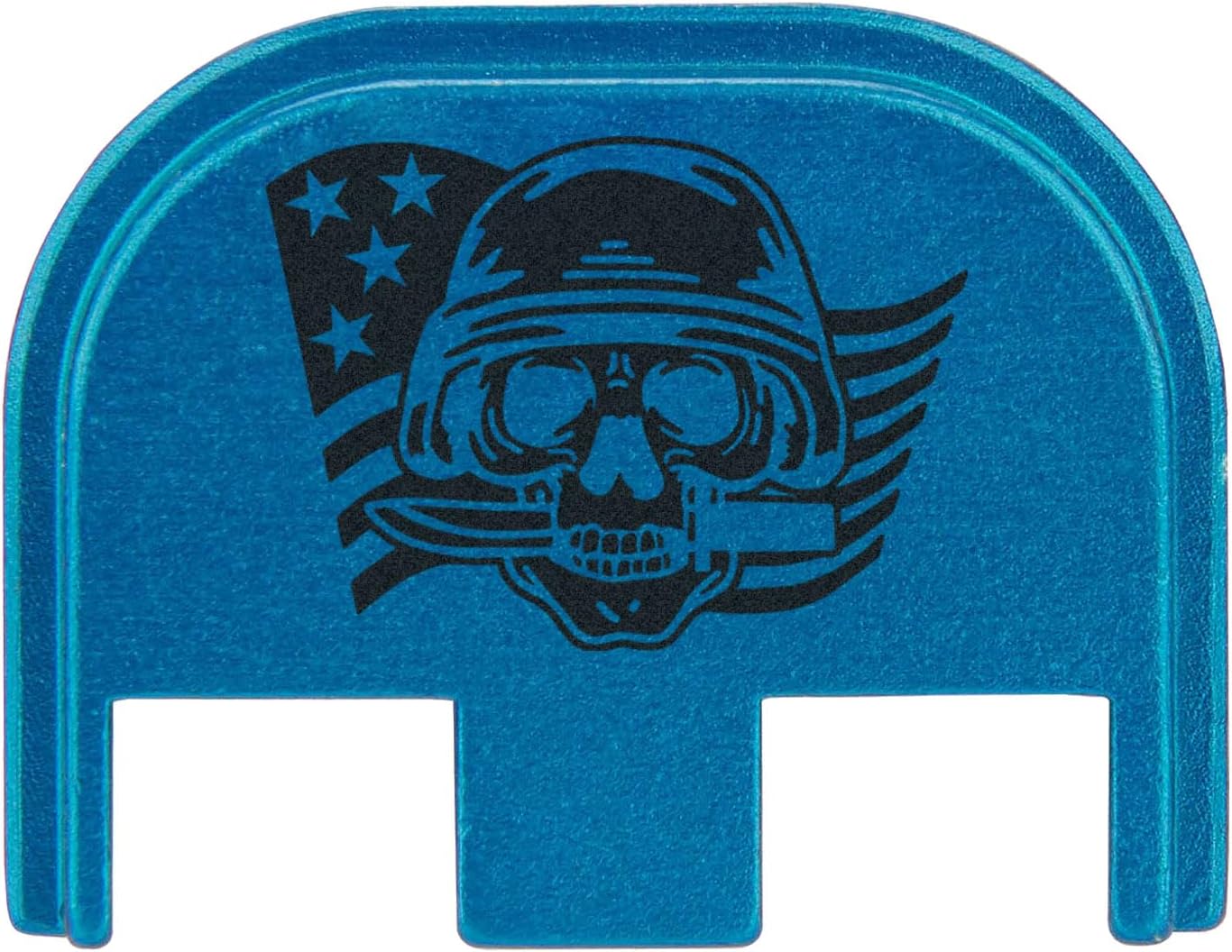 NDZ Performance Rear Slide Cover Plate for Glock Gen 5 17 19 19X 22 23 26 27 34 45 47 – 9mm .40 Cal – Anodized Aluminum, Black Laser Engraving – Choose Image & Color