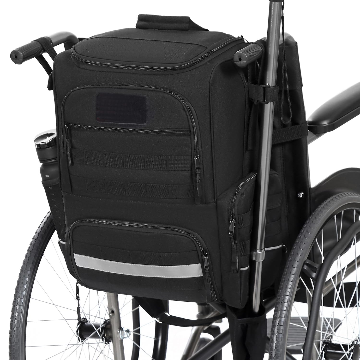 Bolsas para silla de ruedas, nailon, mochila para andador | Bolsa de almacenamiento para accesorios con bolsas para muletas y bolsa isotérmica
