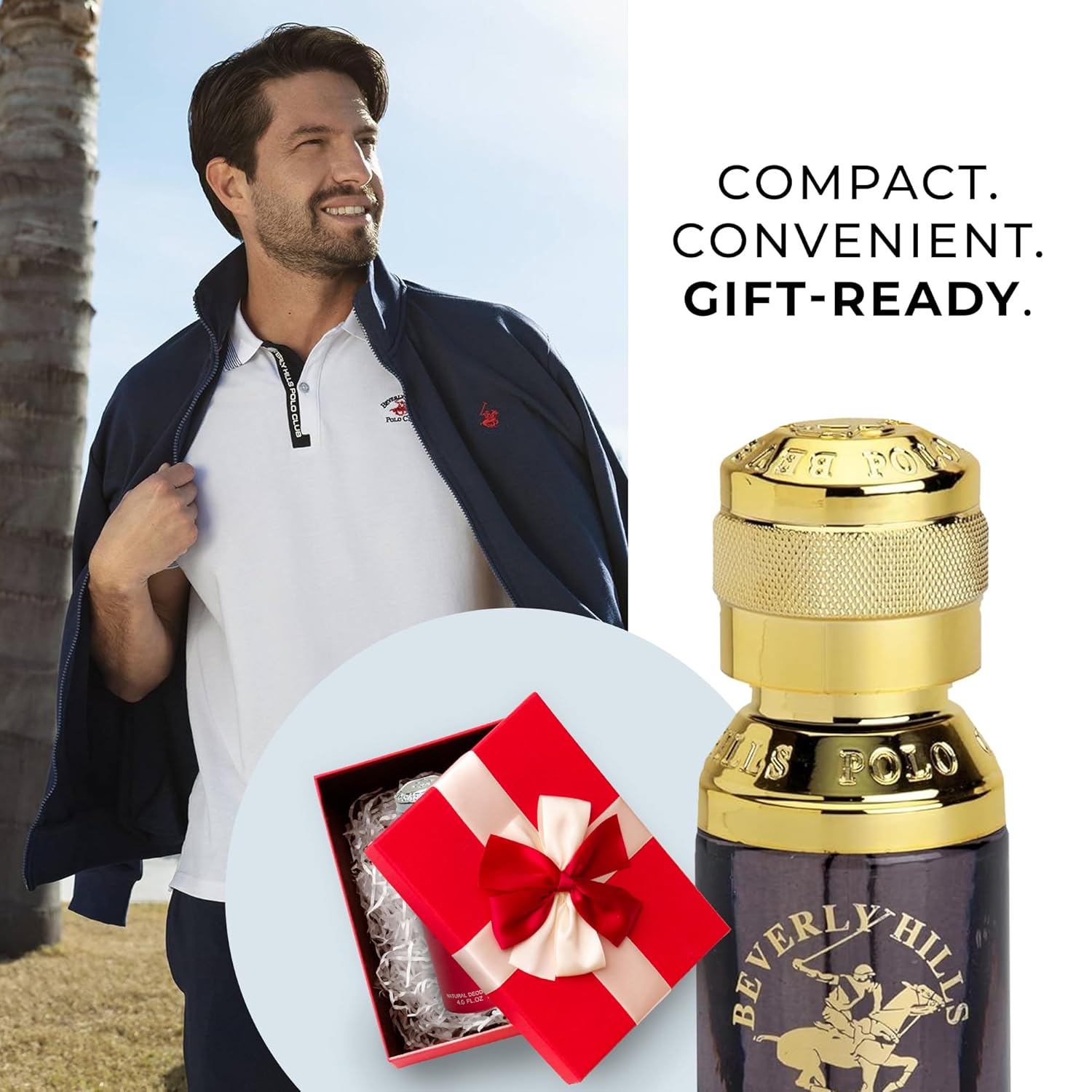 Beverly Hills Polo Club BHPC Men's Classic Eau De Toilette Fragrance Set - 1.7oz EDT + Portable Pocket Spray - Long Lasting Everyday Scent for Him - Image 3