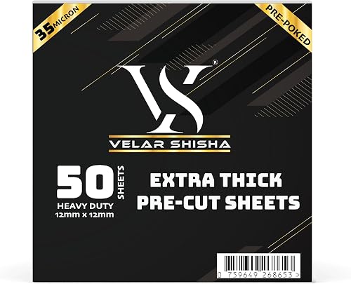 PREMIUM HOOKAH FOIL WITH HOLES - 50 SHEETS. 35 MICRON EXTRA THICK HEAVY DUTY SHISHA FOIL