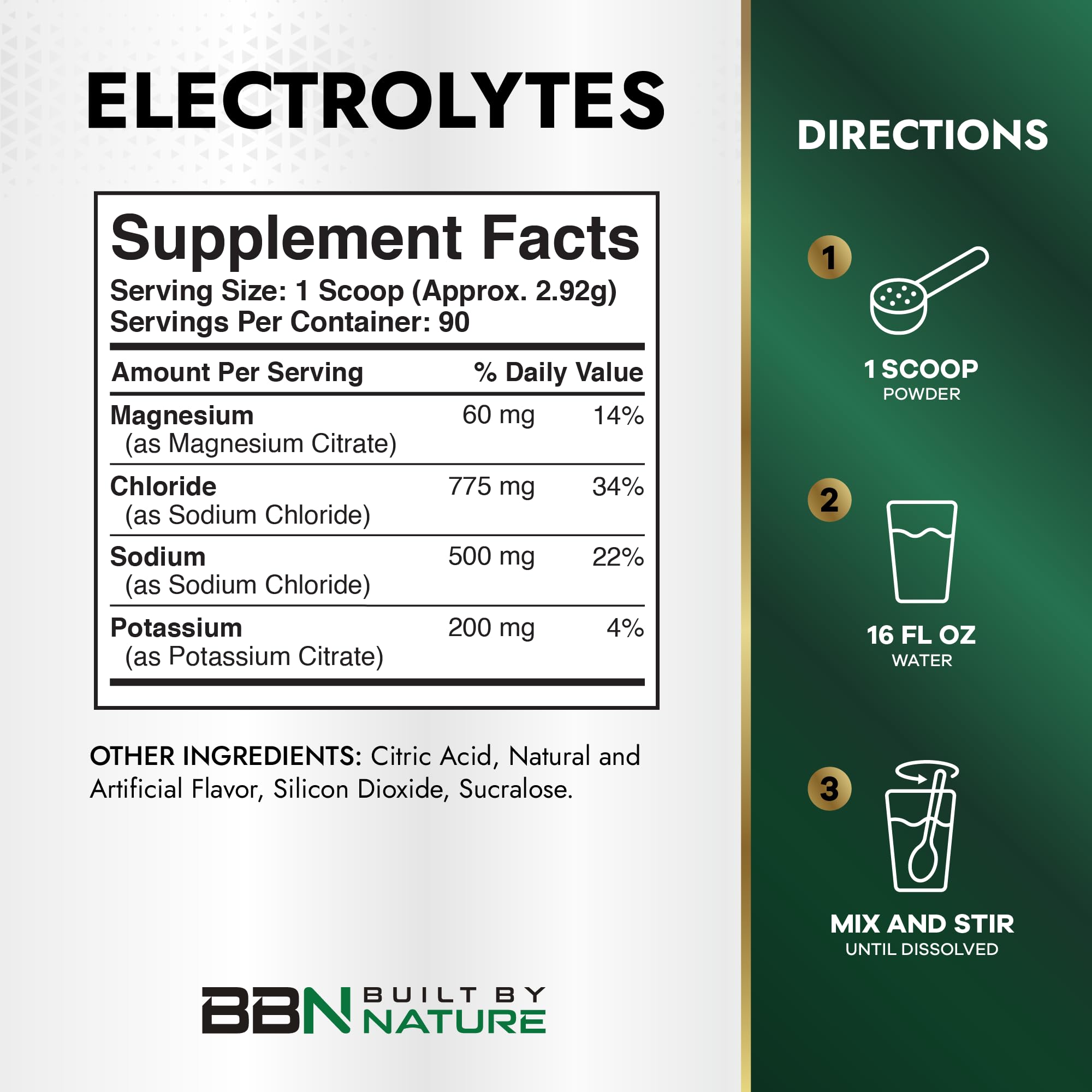 Built By Nature Electrolytes Powder, Blue Razz Flavor, 90 Servings — Amazon image 2