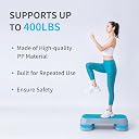 Physiostore Adjustable Aerobic Stepper Exercise Stepper Step Machine Cardio Stepper Workout Stepper gallery image