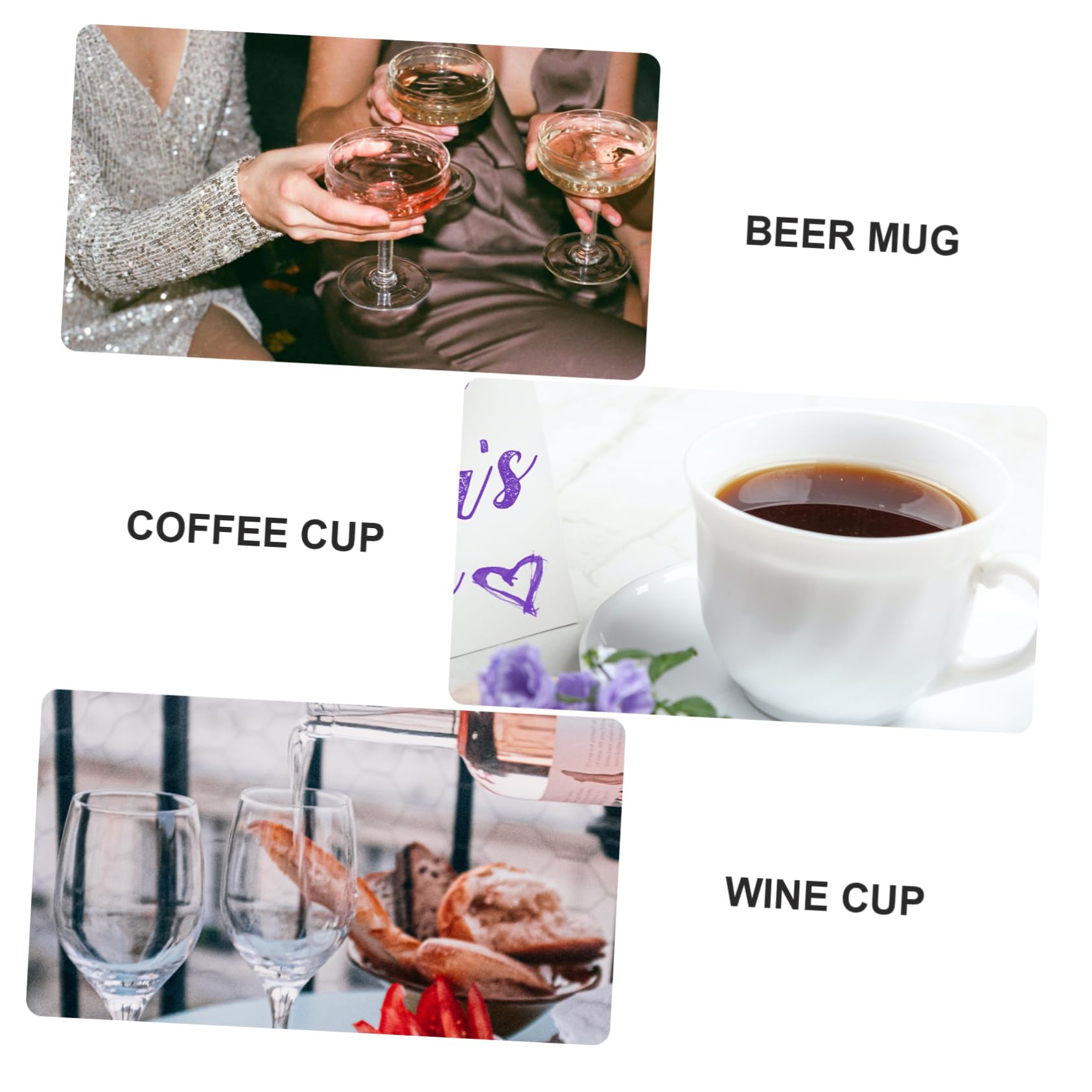 3 Set Etichette Per Calici Da Vino Etichette Per Vino Identificatori Riutilizzabili Marcatori Per Bicchieri Da Vino Marcatori Per Degustazione Di Bicchieri Marcatori 36 pezzi*3