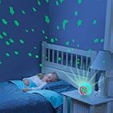 Tarklanda Kids Alarm Clock,Moon Stars Projector Alarm Clock,7 Color Changing Night Light,Snooze Touch Control Temperature for Kids’ Bedroom, Digital Clock for Girls Boys Children