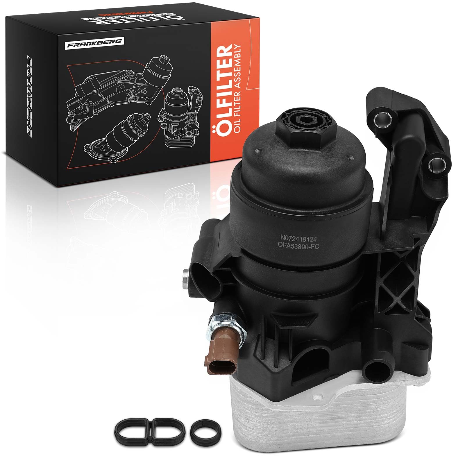 Frankberg Ölkühler Motoröl Ölfiltergehäuse Diesel Kompatibel mit Craft.e.r SYI SYJ Multi.v.a.n VI SGF SGM SGN SHM SHN Transporter VI Kasten SGA SGH SHA SHH Replace# 03N115389P