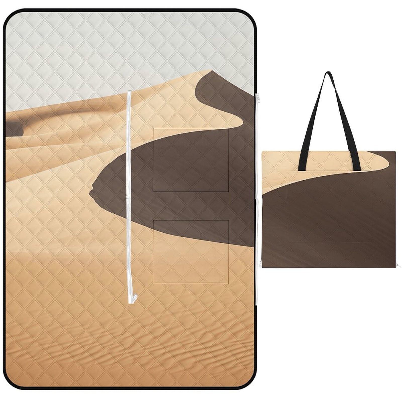 Couverture de pique-nique pliable imperméable avec fermeture éclair pour homme et femme