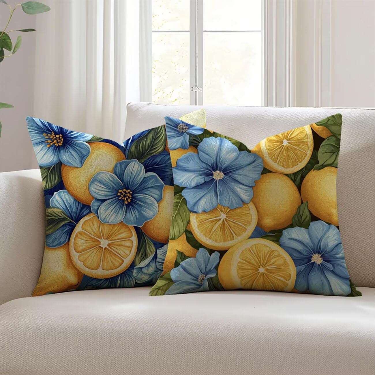 Housses de coussin extérieur fruit 22x22 pour rafraîchir la décoration de votre salon de jardin