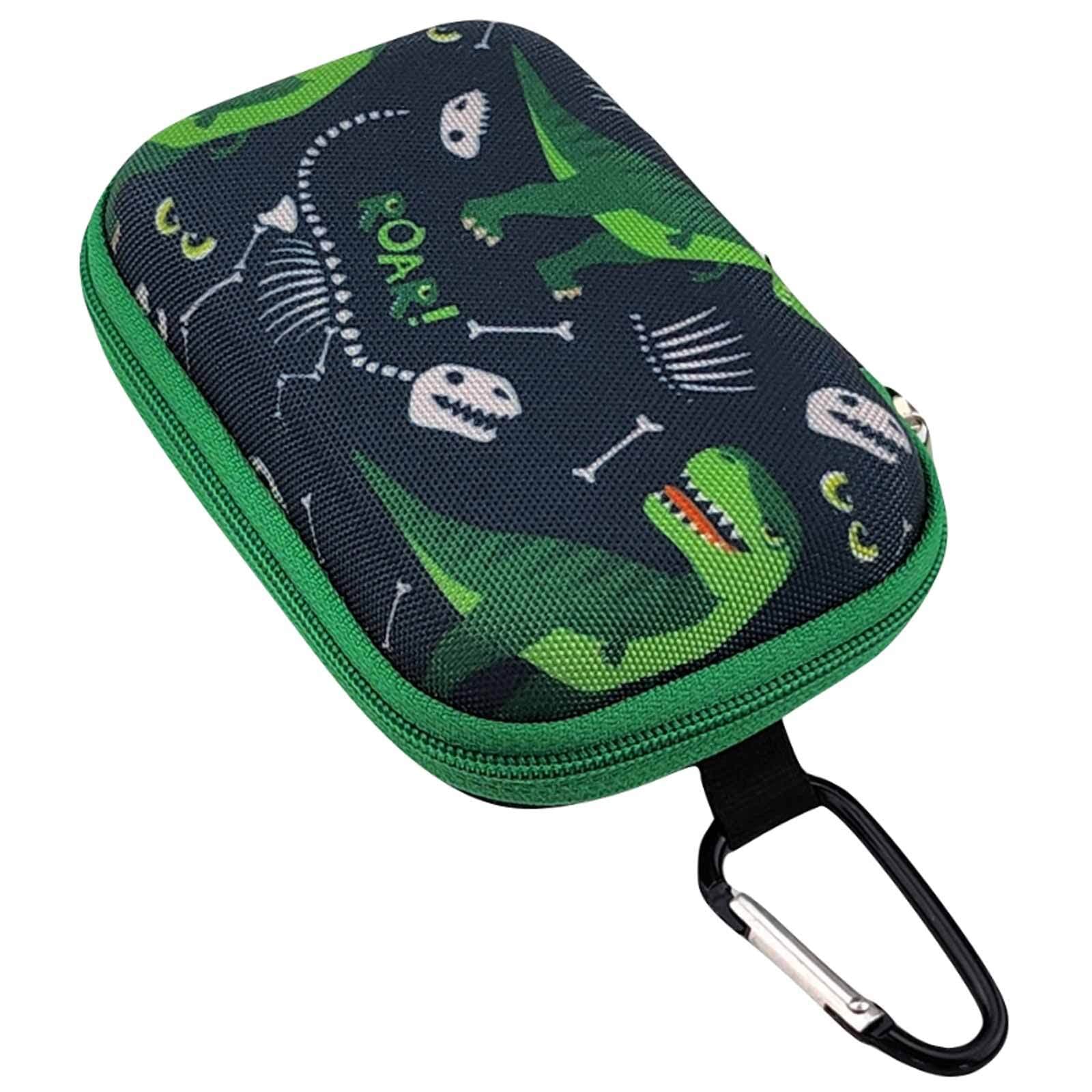caseroxxBlood Glucose Meter Hard Case Suitable for Dexcom G7 / ONE+ in Dinosaur Design - Black, Diabetic Storage case