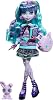 MONSTER HIGH Puppe und Sleepover Zubehör Twyla Puppe mit Pet Bunny Dustin Creepover Party HLP87