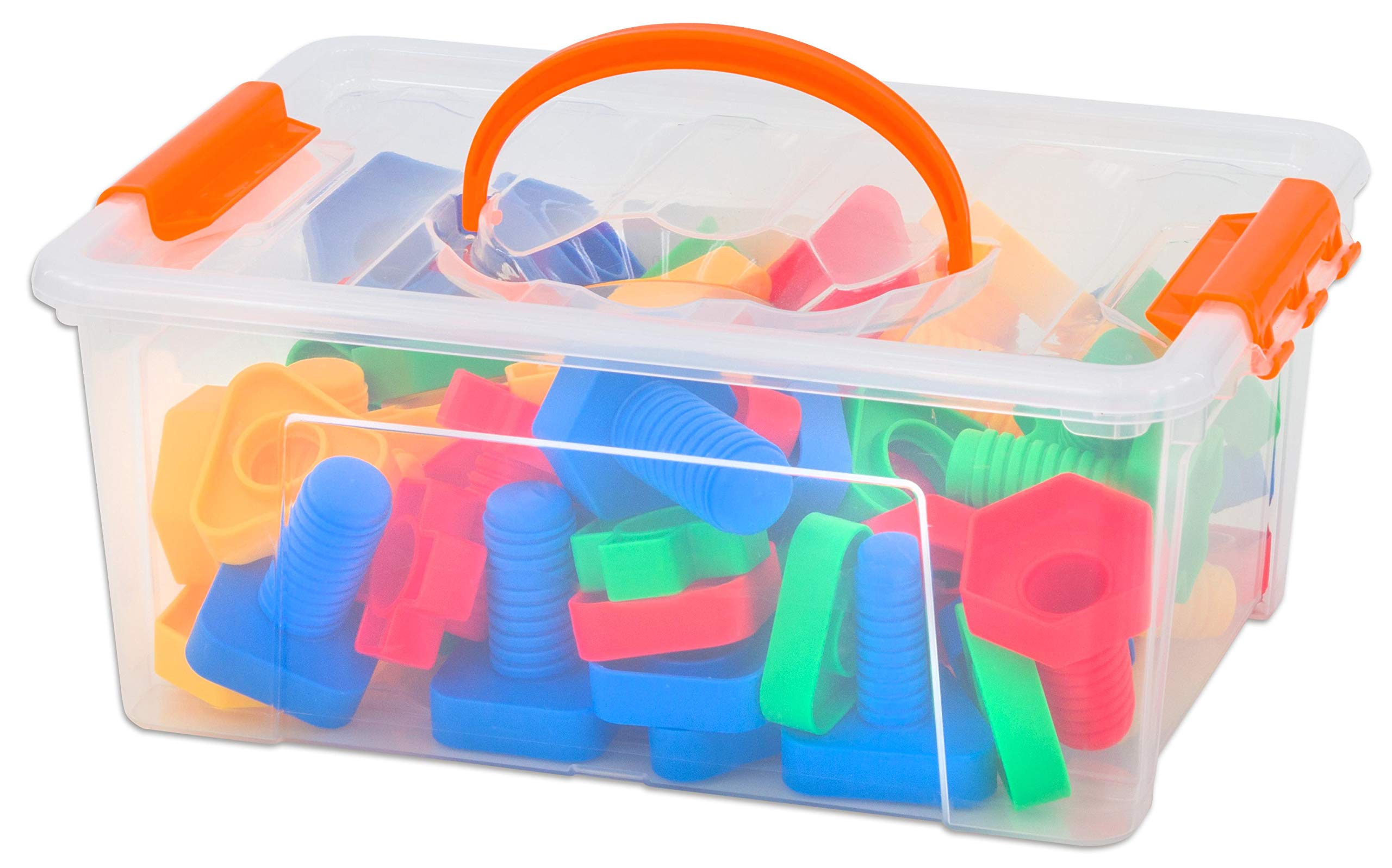 Betzold - Buntes Schrauben-Spiel 64-TLG. Steckspiel Kinder-Spielzeug Werkzeug