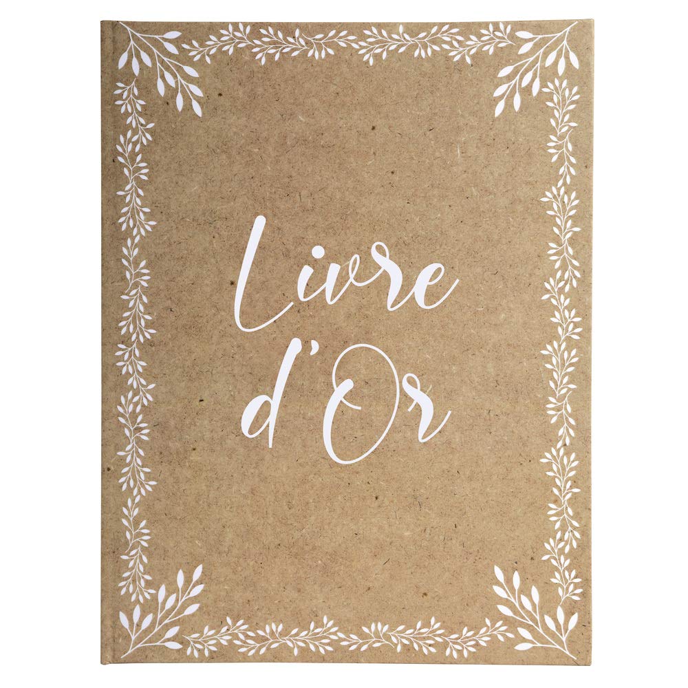 Exacompta Livre d'or Kraft Format vertical 27x22 cm 100 pages blanches