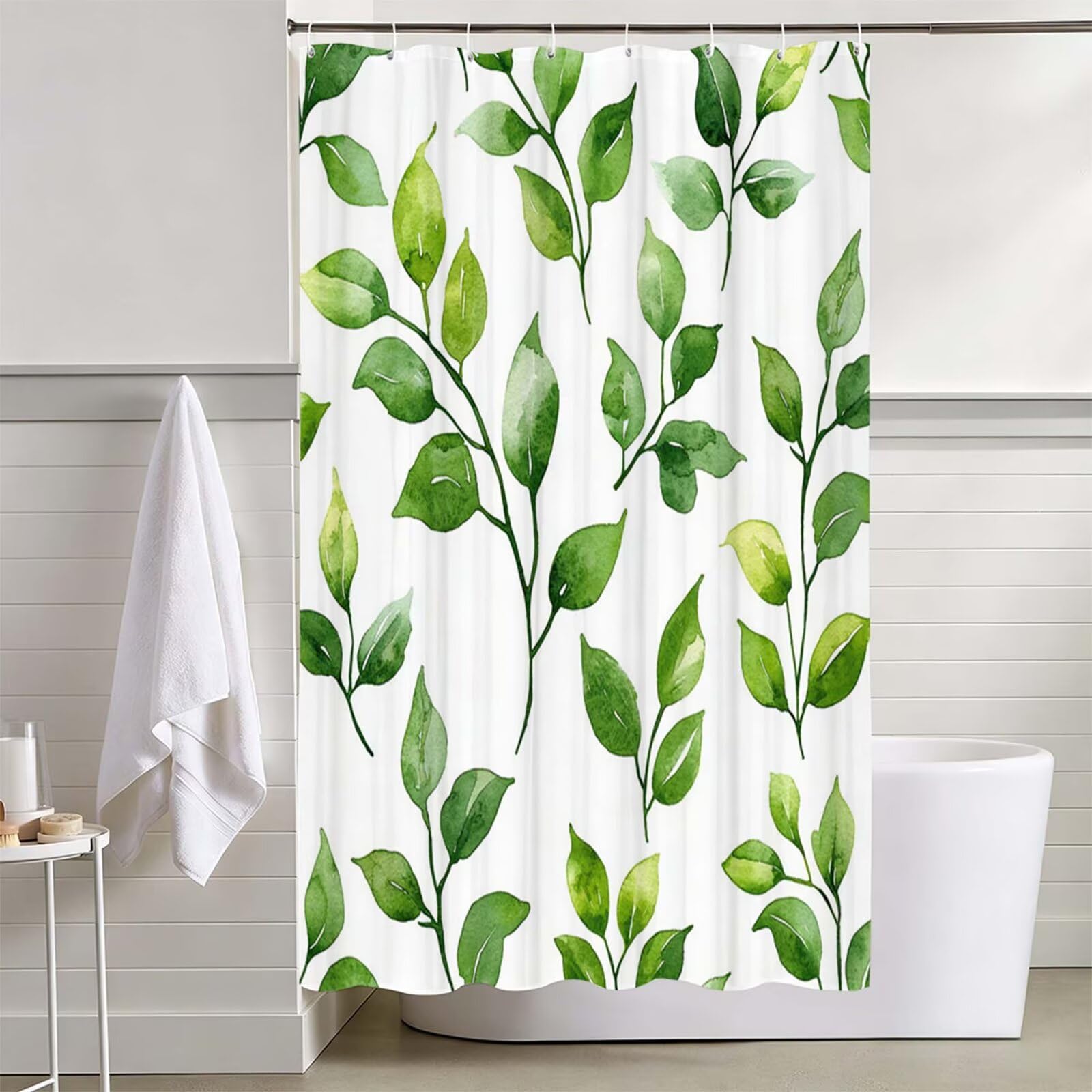Rideau de Douche Blanc, Rideau Douche 160x200cm D-489