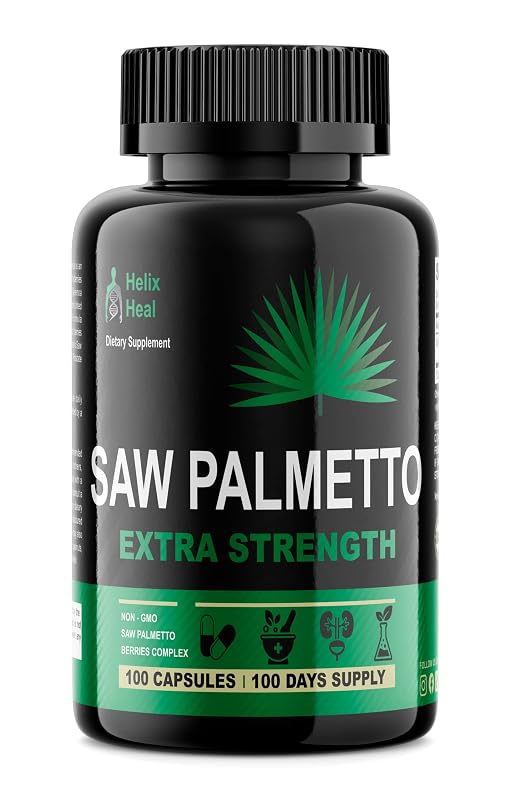 Helix Heal Suplemento Fitoterápico de Saw Palmetto 500 mg, 100 cápsulas