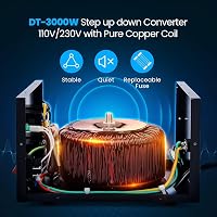 Anbull DT-3000W Toroid Transzformátor - Feszültségátalakító 110V-230V Között, Kétirányú Konverter, 50-60 Hz 4
