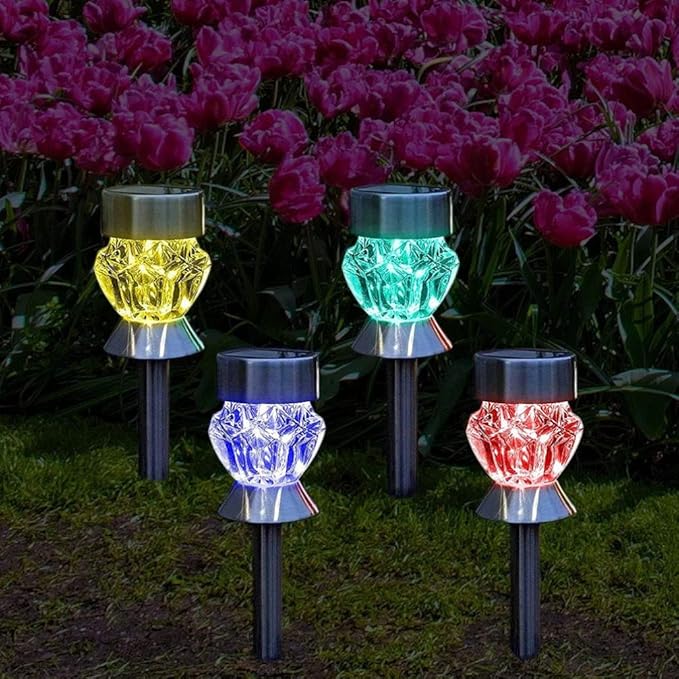 OSALADI 1 Set Diamond Solar Lamp Diamond-Shape Lawn Light Waterproof Garden Light Waterproof Lawn Solar s Outdoor s Led