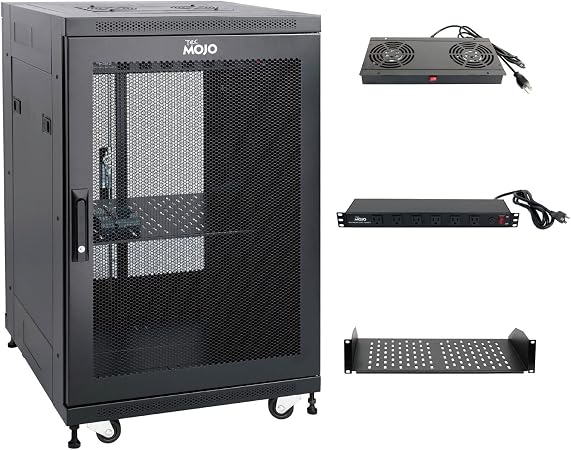 Amazon.com: Tecmojo Fully Assembled 18U Network Cabinet AV Rack ...