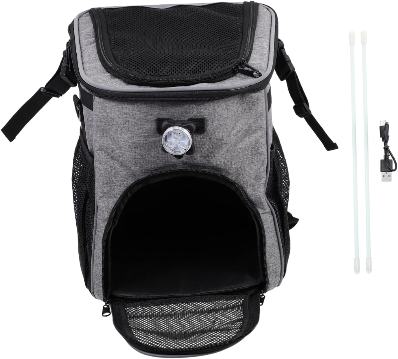 Outdoor Dog Bike Carrier Breathable Multipurpose Pet Storage Bag for Travel Grey Folding Design Comfortable and for