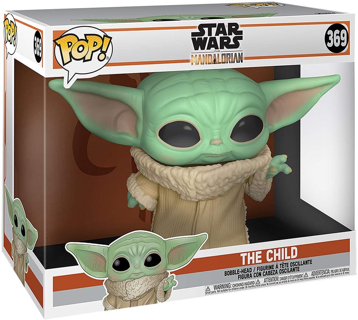 Funko Pop! Star Wars: The Mandalorian Baby Yoda 25cm. Figura de Vinilo