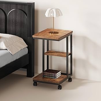 Amazon｜YeTom サイドテーブル キャスター付き ソファーテーブル