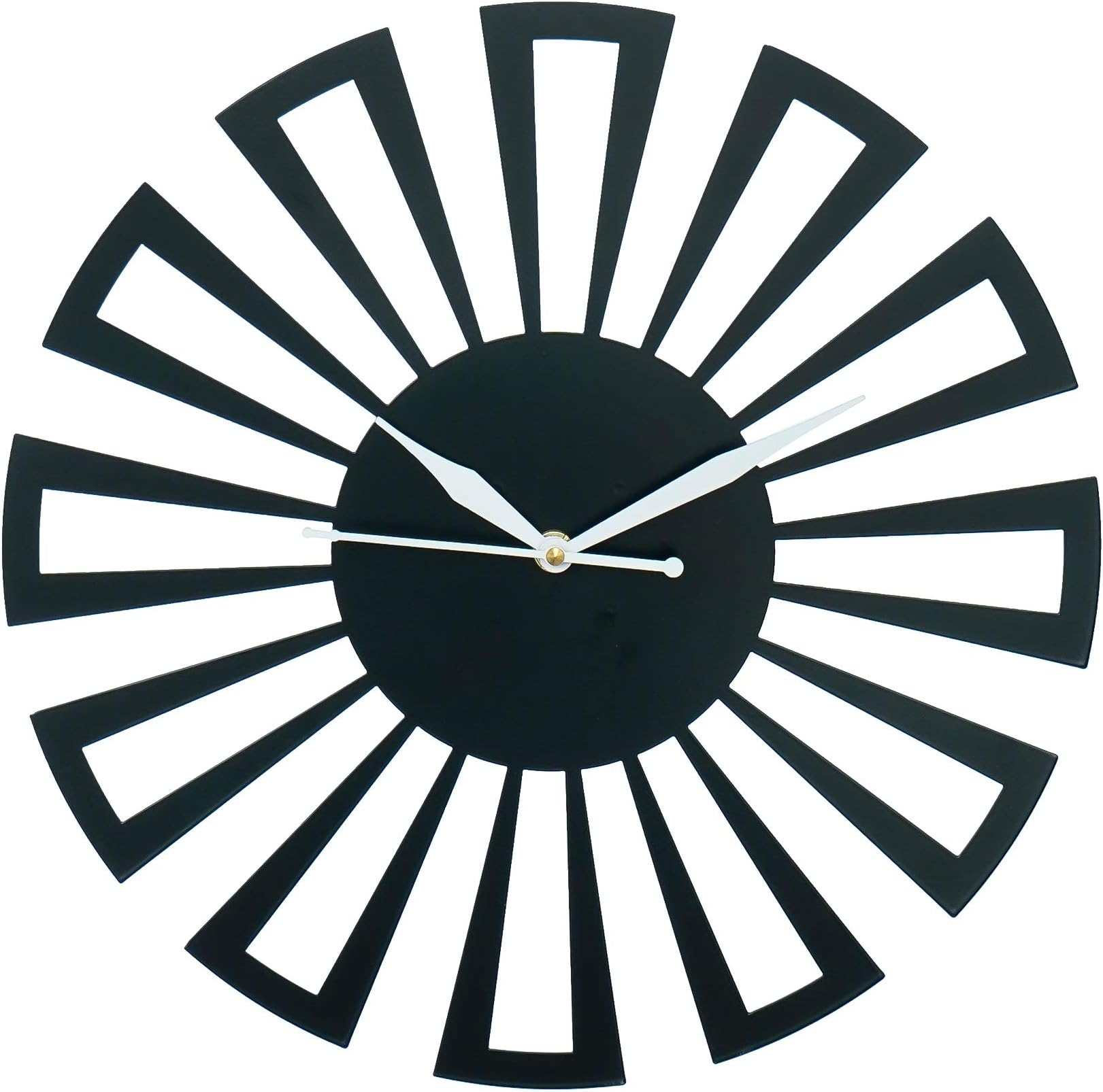 The Next Decor Heavy Metal Analog Wall Clock Wall D�cor for Home & Office(Matte Black, 15 Inch)