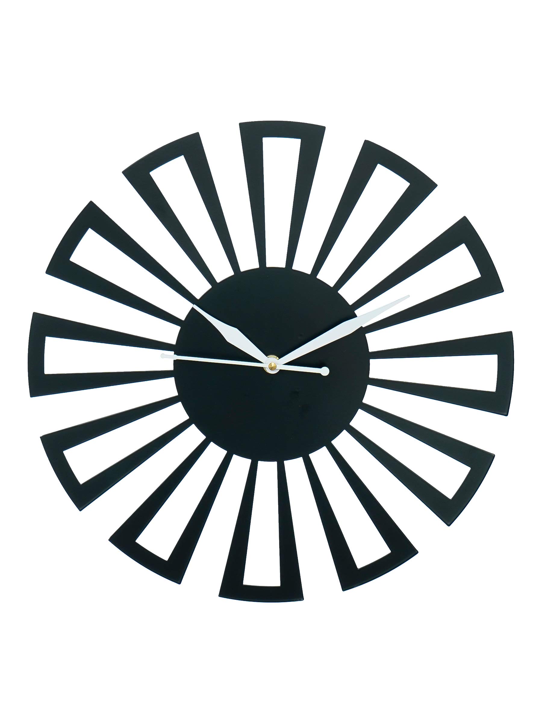 The Next Decor Heavy Metal Analog Wall Clock Wall D�cor for Home & Office(Matte Black, 15 Inch)