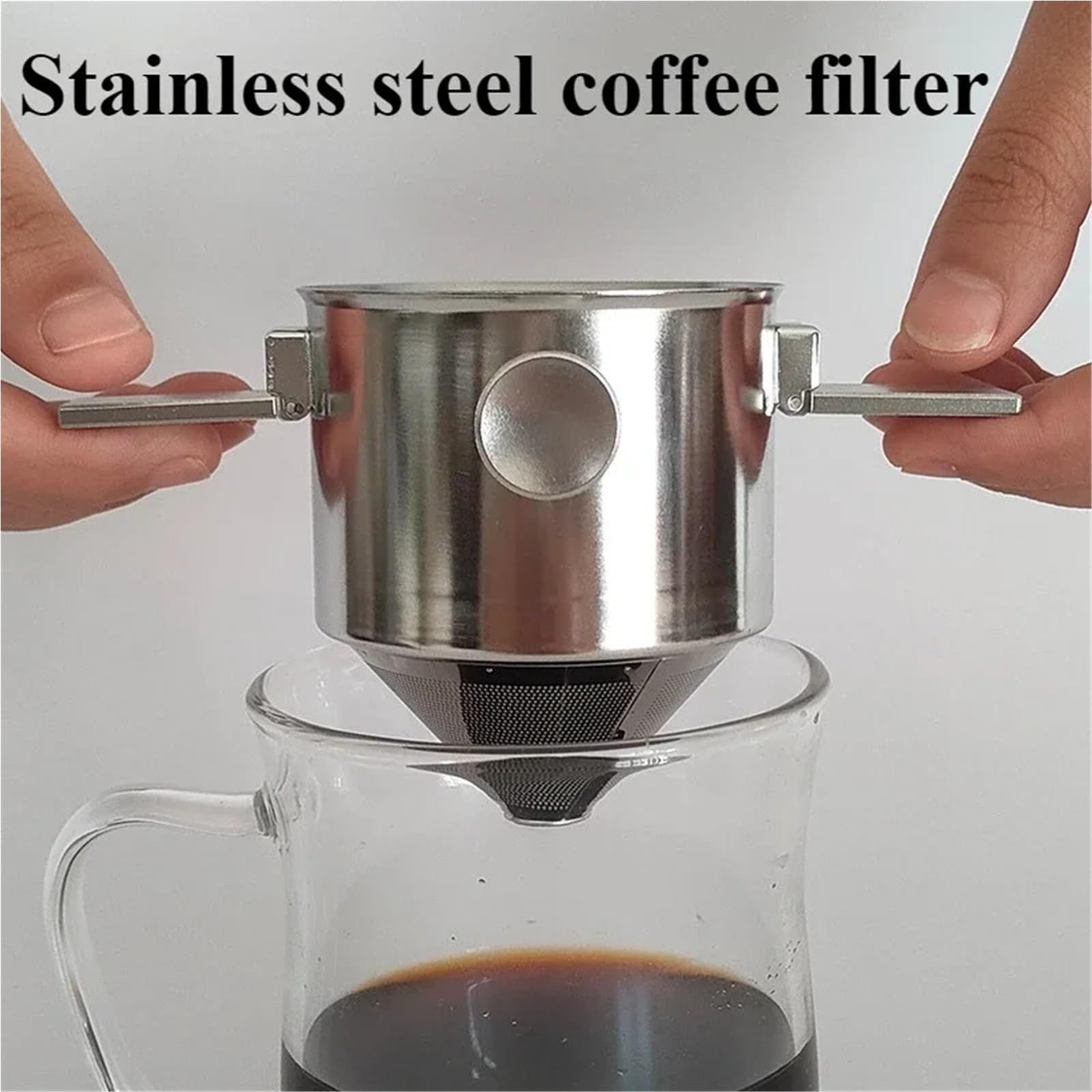 Filtro de café de oreja colgante de acero inoxidable