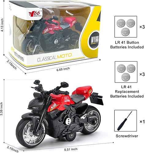 Miniatura 2 de Ming You Juguete de motocicleta  Juguetes de motocicleta para niños de 3 a 5 y 5 a 8 años, mini motocicletas de juguete con luces y sonidos para