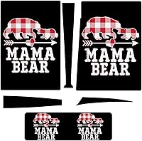 Vista 1 de Buffalo Plaid Mama Bear Skin para P-S-5 Disc Edition Controller Calcomanía para consola y controladores Proctor