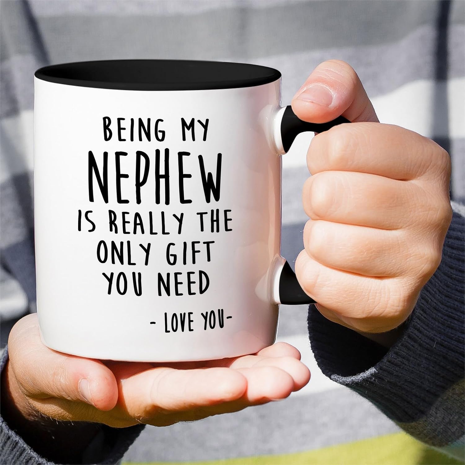 Retreez Funny Mug - Being My Nephew is Really The Only Gift You Need Love You 11 Oz Ceramic Coffee Mugs - Sarcastic Inspirational Motivational birthday gift - White Mug with Black Handle and Inner - Image 4