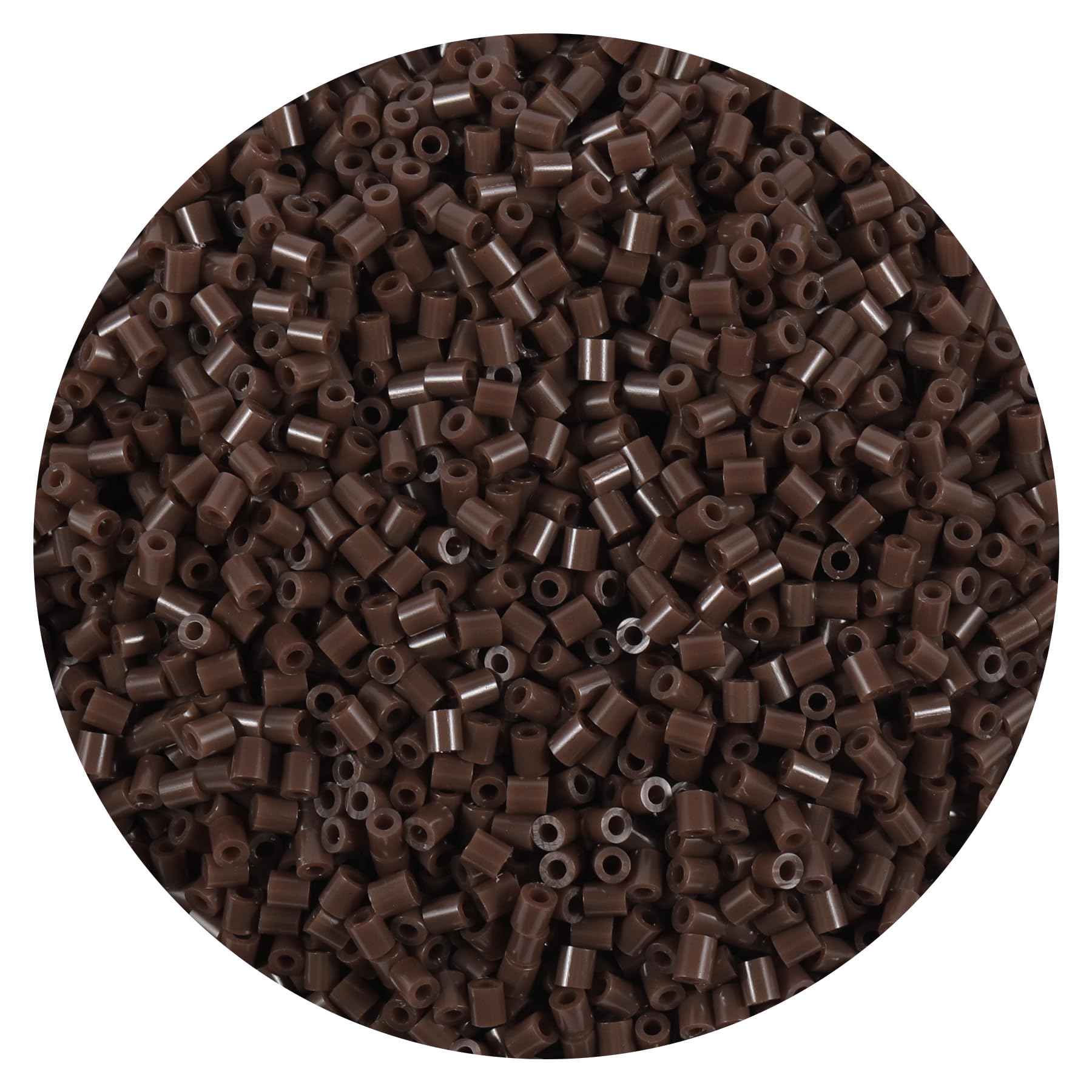 10000Pcs Loose Mini Fuse Beads 2.6mm Bulk Refill Kit Stress Relief Pixel Art 3D Craft Melting Beads for DIY Decor Crafts Creative Handmade Projects (Brown)